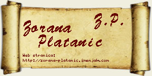 Zorana Platanić vizit kartica